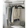 imageSONGMICS Velvet Hangers 50 Pack NonSlip With Rose GoldColored Swivel Hooks Slim SpaceSaving for Closet HeavyDuty White UCRF026W03Black