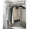 imageSONGMICS Velvet Hangers 50 Pack NonSlip With Rose GoldColored Swivel Hooks Slim SpaceSaving for Closet HeavyDuty White UCRF026W03Black