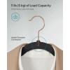 imageSONGMICS Velvet Hangers 50 Pack NonSlip With Rose GoldColored Swivel Hooks Slim SpaceSaving for Closet HeavyDuty White UCRF026W03Black