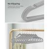 imageSONGMICS Velvet Hangers 50 Pack NonSlip With Rose GoldColored Swivel Hooks Slim SpaceSaving for Closet HeavyDuty White UCRF026W03Dove Gray