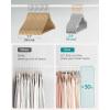 imageSONGMICS Velvet Hangers 50 Pack NonSlip With Rose GoldColored Swivel Hooks Slim SpaceSaving for Closet HeavyDuty White UCRF026W03Dove Gray
