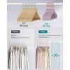 imageSONGMICS Velvet Hangers 50 Pack NonSlip With Rose GoldColored Swivel Hooks Slim SpaceSaving for Closet HeavyDuty White UCRF026W03Light Purple