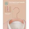 imageSONGMICS Velvet Hangers 50 Pack NonSlip With Rose GoldColored Swivel Hooks Slim SpaceSaving for Closet HeavyDuty White UCRF026W03Pink