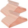 imageSONGMICS Velvet Hangers 50 Pack NonSlip With Rose GoldColored Swivel Hooks Slim SpaceSaving for Closet HeavyDuty White UCRF026W03Pink