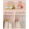 imageSONGMICS Velvet Hangers 50 Pack NonSlip With Rose GoldColored Swivel Hooks Slim SpaceSaving for Closet HeavyDuty White UCRF026W03Pink