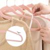 imageSONGMICS Velvet Hangers 50 Pack NonSlip With Rose GoldColored Swivel Hooks Slim SpaceSaving for Closet HeavyDuty White UCRF026W03Pink