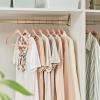 imageSONGMICS Velvet Hangers 50 Pack NonSlip With Rose GoldColored Swivel Hooks Slim SpaceSaving for Closet HeavyDuty White UCRF026W03Pink