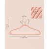 imageSONGMICS Velvet Hangers 50 Pack NonSlip With Rose GoldColored Swivel Hooks Slim SpaceSaving for Closet HeavyDuty White UCRF026W03Pink