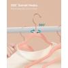 imageSONGMICS Velvet Hangers 50 Pack NonSlip With Rose GoldColored Swivel Hooks Slim SpaceSaving for Closet HeavyDuty White UCRF026W03Pink