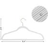 imageSONGMICS Velvet Hangers 50 Pack NonSlip With Rose GoldColored Swivel Hooks Slim SpaceSaving for Closet HeavyDuty White UCRF026W03White