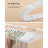 imageSONGMICS Velvet Hangers 50 Pack NonSlip With Rose GoldColored Swivel Hooks Slim SpaceSaving for Closet HeavyDuty White UCRF026W03White