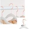 imageSONGMICS Velvet Hangers 50 Pack NonSlip With Rose GoldColored Swivel Hooks Slim SpaceSaving for Closet HeavyDuty White UCRF026W03White