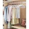 imageSONGMICS Velvet Hangers 50 Pack NonSlip With Rose GoldColored Swivel Hooks Slim SpaceSaving for Closet HeavyDuty White UCRF026W03White