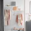 imageSONGMICS Velvet Hangers 50 Pack NonSlip With Rose GoldColored Swivel Hooks Slim SpaceSaving for Closet HeavyDuty White UCRF026W03White
