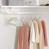 imageSONGMICS Velvet Hangers 50 Pack NonSlip With Rose GoldColored Swivel Hooks Slim SpaceSaving for Closet HeavyDuty White UCRF026W03White