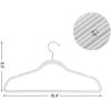 imageSONGMICS Velvet Hangers 50 Pack NonSlip With Rose GoldColored Swivel Hooks Slim SpaceSaving for Closet HeavyDuty White UCRF026W03White
