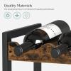 imageSONGMICS Wine Rack 3 Tier Tabletop Wine Water Bottle Organizer Storage Large Capacity Holds 12 Bottles Bamboo Countertop Wine Holder Shelf for Kitchen Bar Cabinets Pantry Rustic Brown and BlackRustic Brown  Black