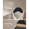 imageSONGMICS Wooden Hangers 20Pack Wood Coat Hangers with Shoulder Notches Swivel Hook NonSlip for Jackets Shirts Suits Dark Walnut and Silver UCRW02V20Black  Silver
