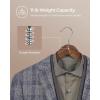 imageSONGMICS Wooden Hangers 20Pack Wood Coat Hangers with Shoulder Notches Swivel Hook NonSlip for Jackets Shirts Suits Dark Walnut and Silver UCRW02V20Dark Walnut  Silver