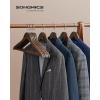 imageSONGMICS Wooden Hangers 20Pack Wood Coat Hangers with Shoulder Notches Swivel Hook NonSlip for Jackets Shirts Suits Dark Walnut and Silver UCRW02V20Dark Walnut  Silver