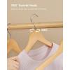 imageSONGMICS Wooden Hangers 20Pack Wood Coat Hangers with Shoulder Notches Swivel Hook NonSlip for Jackets Shirts Suits Dark Walnut and Silver UCRW02V20Natural