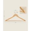 imageSONGMICS Wooden Hangers 20Pack Wood Coat Hangers with Shoulder Notches Swivel Hook NonSlip for Jackets Shirts Suits Dark Walnut and Silver UCRW02V20Natural