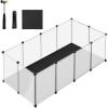 imageSONGMICS 20 Panels Guinea Pig PlaypenRemovable Oxford Fabric MatSmall Animal Pen Pet Fence IndoorDIY Plastic Enclosure for Hamsters Rabbits Hedgehogs 492 x 248 x 165 Inches White ULPC009W01563L x 287W x 181H