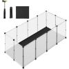imageSONGMICS 20 Panels Guinea Pig PlaypenRemovable Oxford Fabric MatSmall Animal Pen Pet Fence IndoorDIY Plastic Enclosure for Hamsters Rabbits Hedgehogs 492 x 248 x 165 Inches White ULPC009W01571L x 283W x 224H