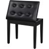 imageSONGMICS Piano Bench with Padded Cushion and Storage Compartment for Music Books Vanity Stool Tufted Wooden Piano Seat 138 x 22 x 195 Inches Black ULPB55HBlack