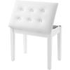imageSONGMICS Piano Bench with Padded Cushion and Storage Compartment for Music Books Vanity Stool Tufted Wooden Piano Seat 138 x 22 x 195 Inches Black ULPB55HWhite