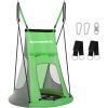 imageSONGMICS Saucer Tree Swing Tent 40 Inch 700 lb Load Textilene Fabric Includes Hanging Kit Detachable for Kids Outdoor Indoor Heavy Duty Safe Durable Easy Install Green UGSW002G01