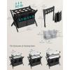 imageSONGMICS 2 Pack Luggage Racks with 2 Removable Laundry Bag Set of 2 Suitcase Stands for Guest Room Foldable for SpaceSaving Storage Steel Frame Hotel Bedroom Black URLR008B02Black