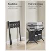 imageSONGMICS 2 Pack Luggage Racks with 2 Removable Laundry Bag Set of 2 Suitcase Stands for Guest Room Foldable for SpaceSaving Storage Steel Frame Hotel Bedroom Black URLR008B02Black