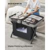 imageSONGMICS 2 Pack Luggage Racks with 2 Removable Laundry Bag Set of 2 Suitcase Stands for Guest Room Foldable for SpaceSaving Storage Steel Frame Hotel Bedroom Black URLR008B02Black