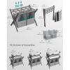 imageSONGMICS 2 Pack Luggage Racks with 2 Removable Laundry Bag Set of 2 Suitcase Stands for Guest Room Foldable for SpaceSaving Storage Steel Frame Hotel Bedroom Black URLR008B02Slate Gray