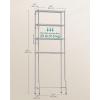 imageSONGMICS 4 Tier Over The Toilet Storage Metal Storage Rack Adjustable Shelves 4 Hooks Roll Holder SpaceSaving Bathroom Storage Shelf Organizer 118 x 248 x 693 Inches Black UBTS013B01Silver Gray
