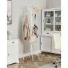 imageSONGMICS Coat Rack Freestanding Metal Coat Rack Stand with 12 Hooks and 4 Legs Holds Clothes Hats and Bags for Entryway Living Room Bedroom White URCR031W01White
