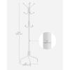 imageSONGMICS Coat Rack Freestanding Metal Coat Rack Stand with 12 Hooks and 4 Legs Holds Clothes Hats and Bags for Entryway Living Room Bedroom White URCR031W01White