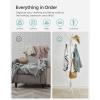 imageSONGMICS Coat Rack Freestanding Metal Coat Rack Stand with 12 Hooks and 4 Legs Holds Clothes Hats and Bags for Entryway Living Room Bedroom White URCR031W01White