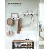 imageSONGMICS Coat Rack Wall Mount Coat Hooks Wall Mounted 4 Double Metal Hooks for Bags Hats Towels for Entryway Living Room Bedroom Loads up to 353 lb Natural Beige ULCR006N01Cloud White
