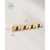 imageSONGMICS Coat Rack Wall Mount Coat Hooks Wall Mounted 4 Double Metal Hooks for Bags Hats Towels for Entryway Living Room Bedroom Loads up to 353 lb Natural Beige ULCR006N01Natural Beige