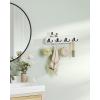 imageSONGMICS Coat Rack Wall Mount Coat Hooks Wall Mounted 4 Double Metal Hooks for Bags Hats Towels for Entryway Living Room Bedroom Loads up to 353 lb Natural Beige ULCR006N01Cloud White