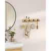 imageSONGMICS Coat Rack Wall Mount Coat Hooks Wall Mounted 4 Double Metal Hooks for Bags Hats Towels for Entryway Living Room Bedroom Loads up to 353 lb Natural Beige ULCR006N01Natural Beige