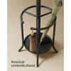 imageSONGMICS Freestanding Coat Rack with Umbrella Holder Metal Stand with 12 Hooks For Entryways Hallways Living Rooms Bedrooms Ink BlackInk Black