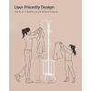 imageSONGMICS Freestanding Coat Rack with Umbrella Holder Metal Stand with 12 Hooks For Entryways Hallways Living Rooms Bedrooms Ink BlackPearl White