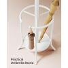 imageSONGMICS Freestanding Coat Rack with Umbrella Holder Metal Stand with 12 Hooks For Entryways Hallways Living Rooms Bedrooms Ink BlackPearl White