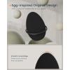 imageSONGMICS HOME Coat Hooks 4 Pack Wall Hooks for Hanging Coats Towels Each Holds up to 11 lb EggInspired Design for Living Room Bedroom Entryway Pearl White ULCR039W01Ink Black