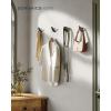 imageSONGMICS HOME Coat Hooks 4 Pack Wall Hooks for Hanging Coats Towels Each Holds up to 11 lb EggInspired Design for Living Room Bedroom Entryway Pearl White ULCR039W01Ink Black