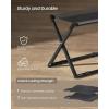 imageSONGMICS Luggage Rack Foldable Suitcase Stand Metal Luggage Holder Synthetic Leather Easy to Assemble for Guest Room Hotel Bedroom Walnut Brown and Ink Black URLR009K01Ink Black