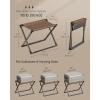 imageSONGMICS Luggage Rack Foldable Suitcase Stand Metal Luggage Holder Synthetic Leather Easy to Assemble for Guest Room Hotel Bedroom Walnut Brown and Ink Black URLR009K01Walnut Brown